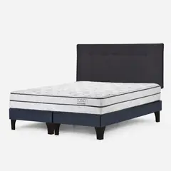 ROSEN - Cama Europea Autonomy Sky Pm King + Respaldo New Bennet Gris