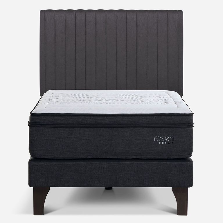 Cama Europea Tempo 1.5 Plazas x 2.00mt + Respaldo