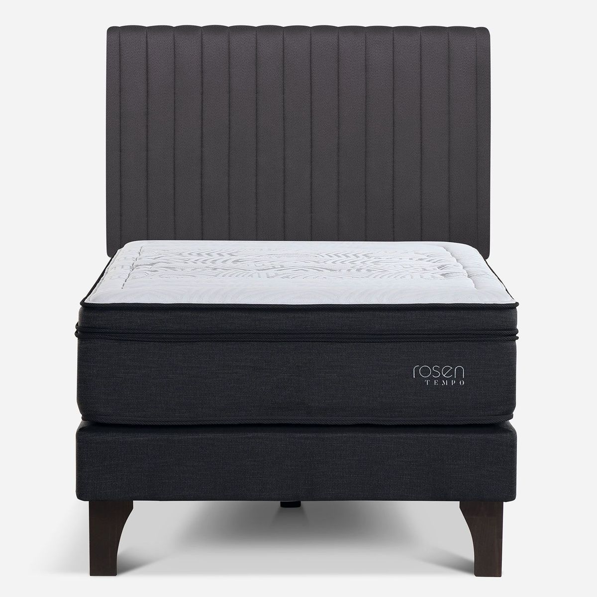 ROSEN - Cama Europea Tempo 1.5 Plazas x 2.00mt  + Respaldo Rosen