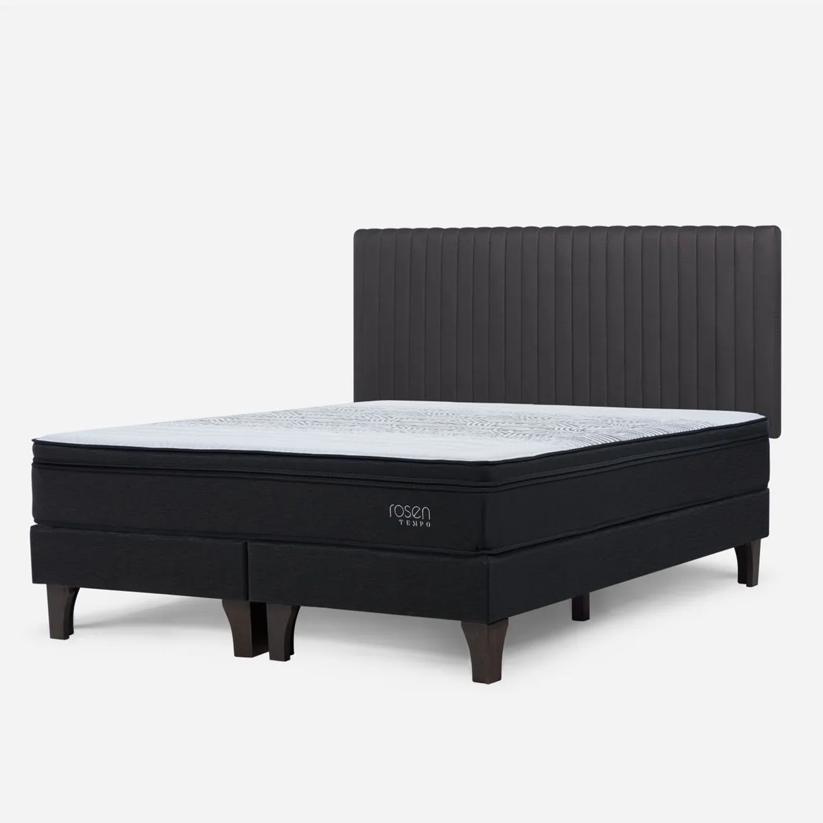 ROSEN - Cama Europea Tempo King x 2.00mt Base Dividida + Respaldo Rosen