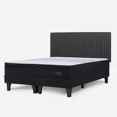 ROSEN - Cama Europea Tempo King + Respaldo Lucio Gris