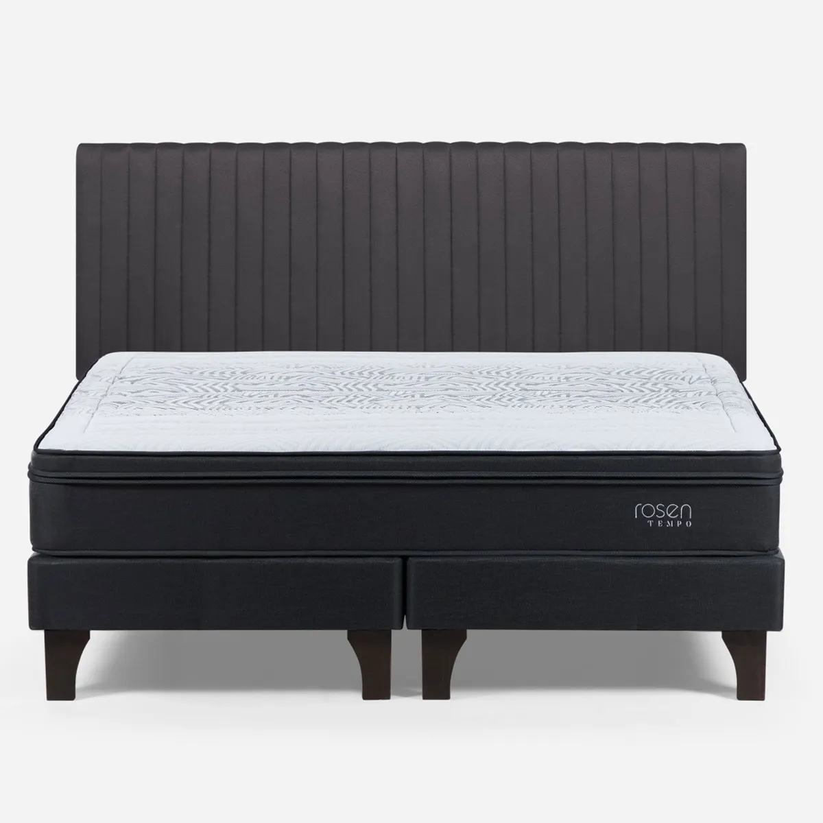 ROSEN - Cama Europea Tempo King x 2.00mt Base Dividida + Respaldo Rosen