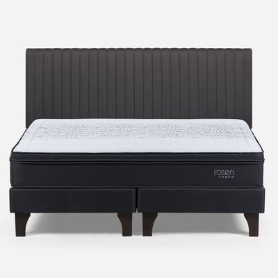 Imagen 2 del producto Cama Europea Tempo King + Respaldo Lucio Gris