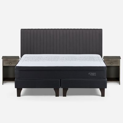 Imagen 2 del producto Cama Europea Tempo King + Set De Muebles Lucio Gris