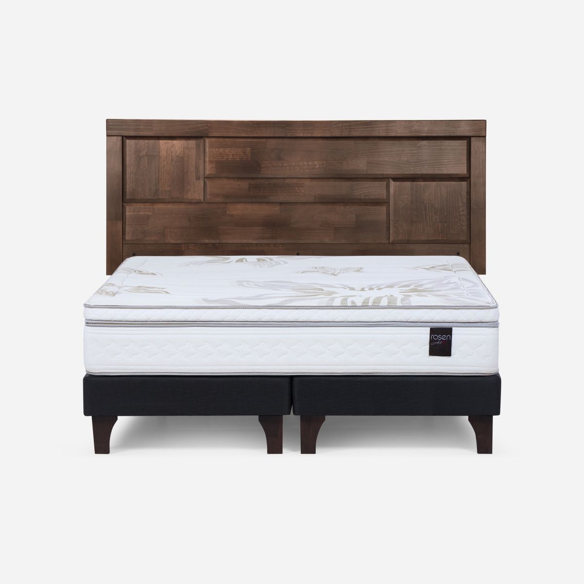 ROSEN - Box Spring Art 4 King X 2.00 CM Base Dividida + Respaldo Rosen