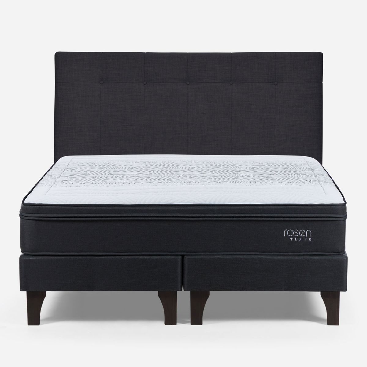 ROSEN - Box Spring Tempo 2 Plazas Bd + Respaldo New Bennet Rosen