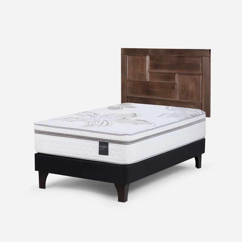 ROSEN - Cama Europea Art 4 1.5 Plaza + Respaldo Dolce Rosen