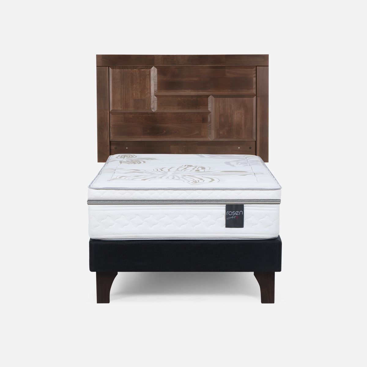 ROSEN - Cama Europea Art 4 1.5 Plaza + Respaldo Dolce Rosen