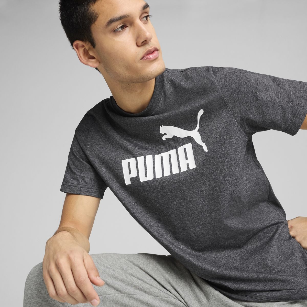 PUMA - Camiseta Manga Corta Ess No. 1 Logo Heather Para Hombre Puma