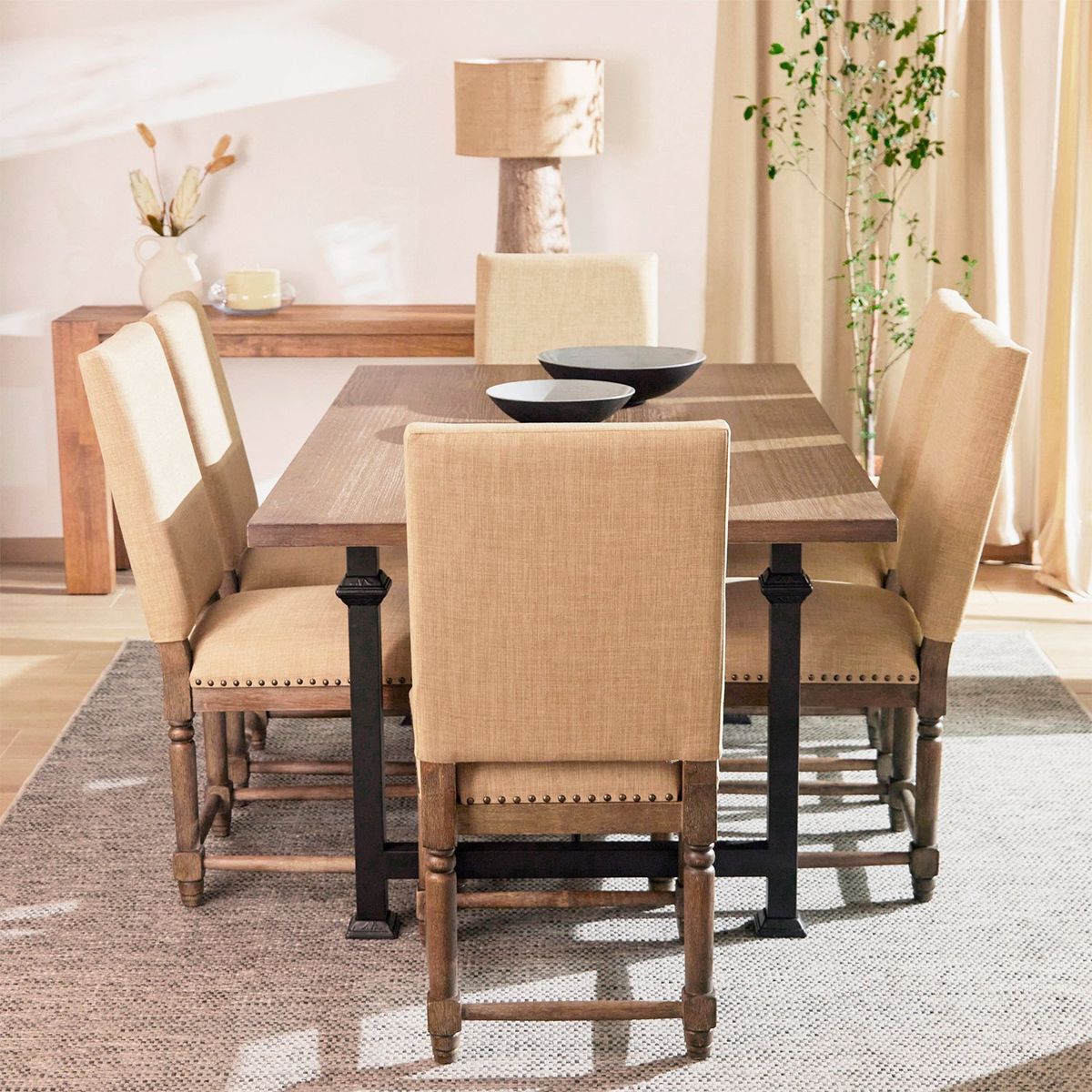 CIC - Juego De Comedor Bolton 6 Sillas Metal Cic