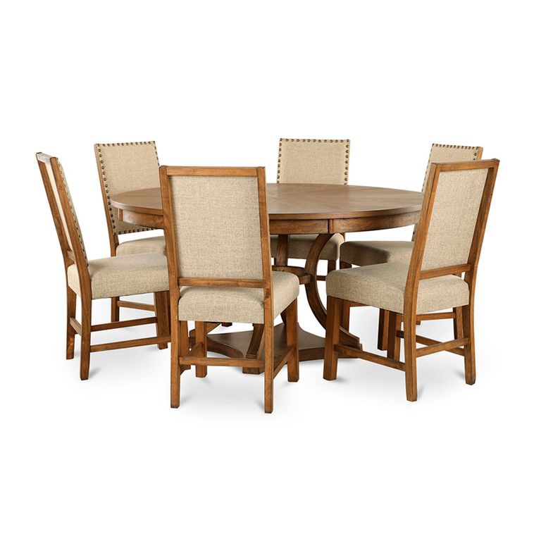 CIC Juego De Comedor Leeds Redondo 6 Sillas