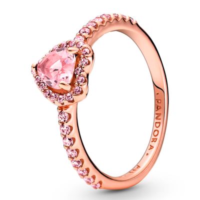 Imagen 1 del producto Anillo Corazón Brillante Elevado Rosa Mujer