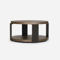 Mesa De Centro Circular Koli Nogal