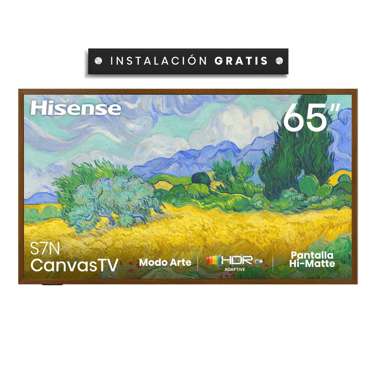 HISENSE - QLED Smart TV Canvas TV 65" 65S7N 4K Ultra HD Hisense