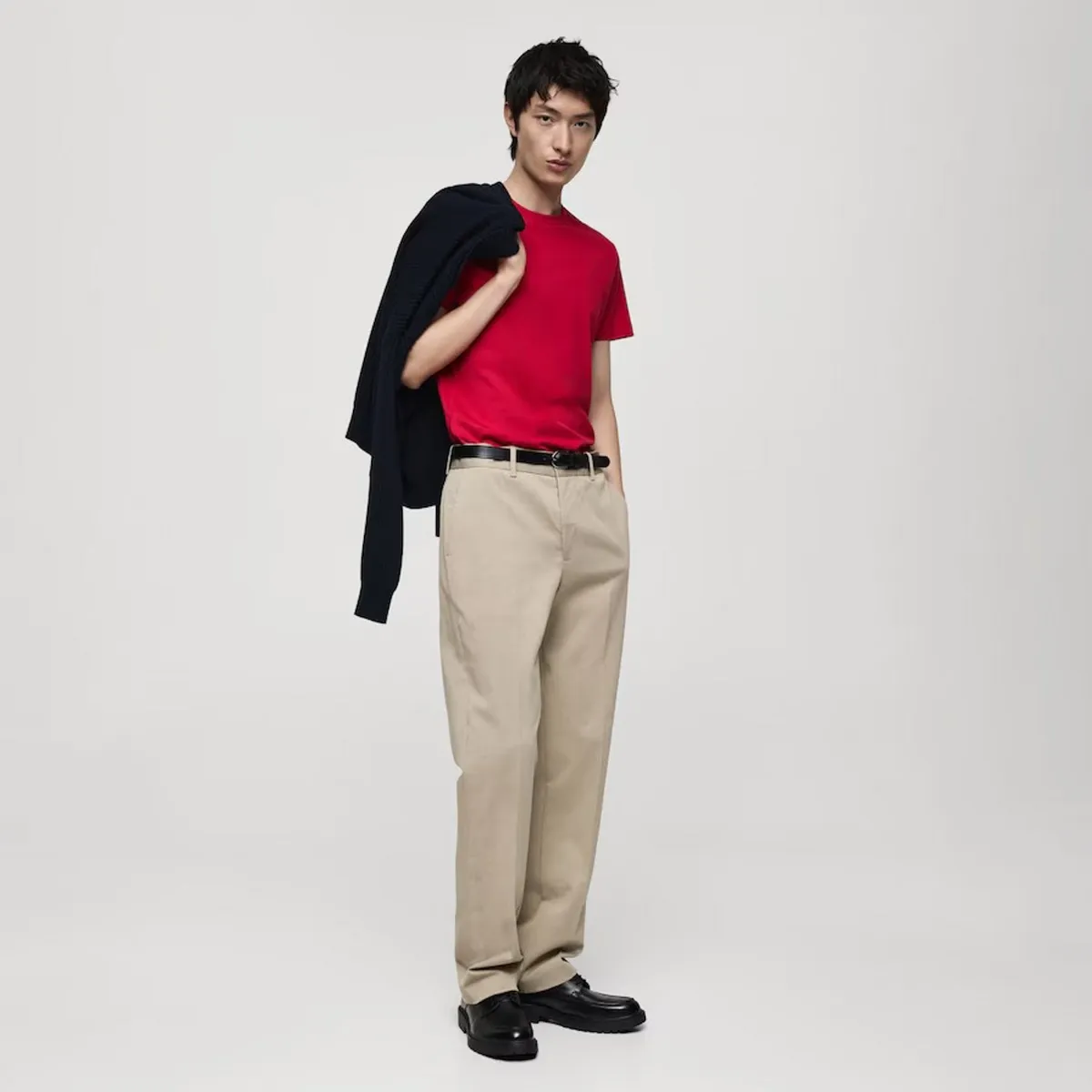 MANGO MAN - Polera Logo 100% Algodón Hombre Mango Man