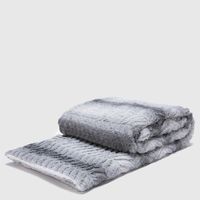 Manta Sherpa Piel Gris