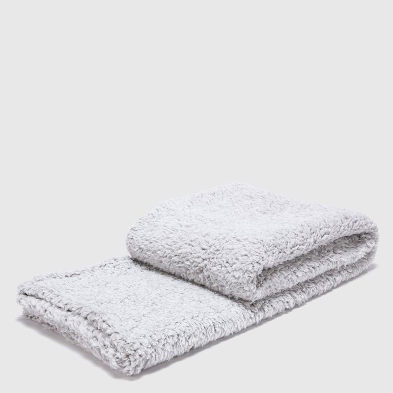 ZAHR - Manta Sherpa Estampada Gris Zahr
