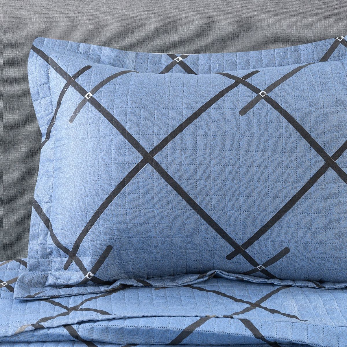 ZAHR - Cubrecama Estampado Cuadros Zahr