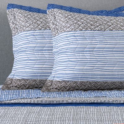 Imagen 2 del producto Cubrecama Estampado Azul