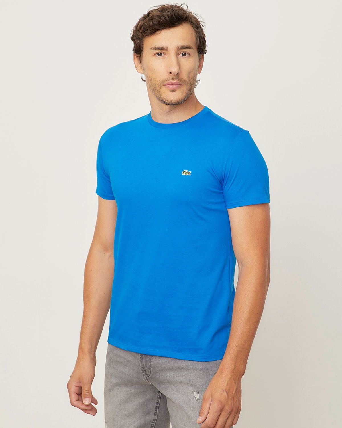 Polera Lacoste Azul Hombre LACOSTE Polera Manga Corta Algodón