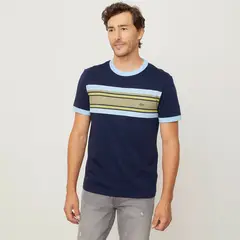LACOSTE - Polera Manga Corta Bloque Algodón Hombre