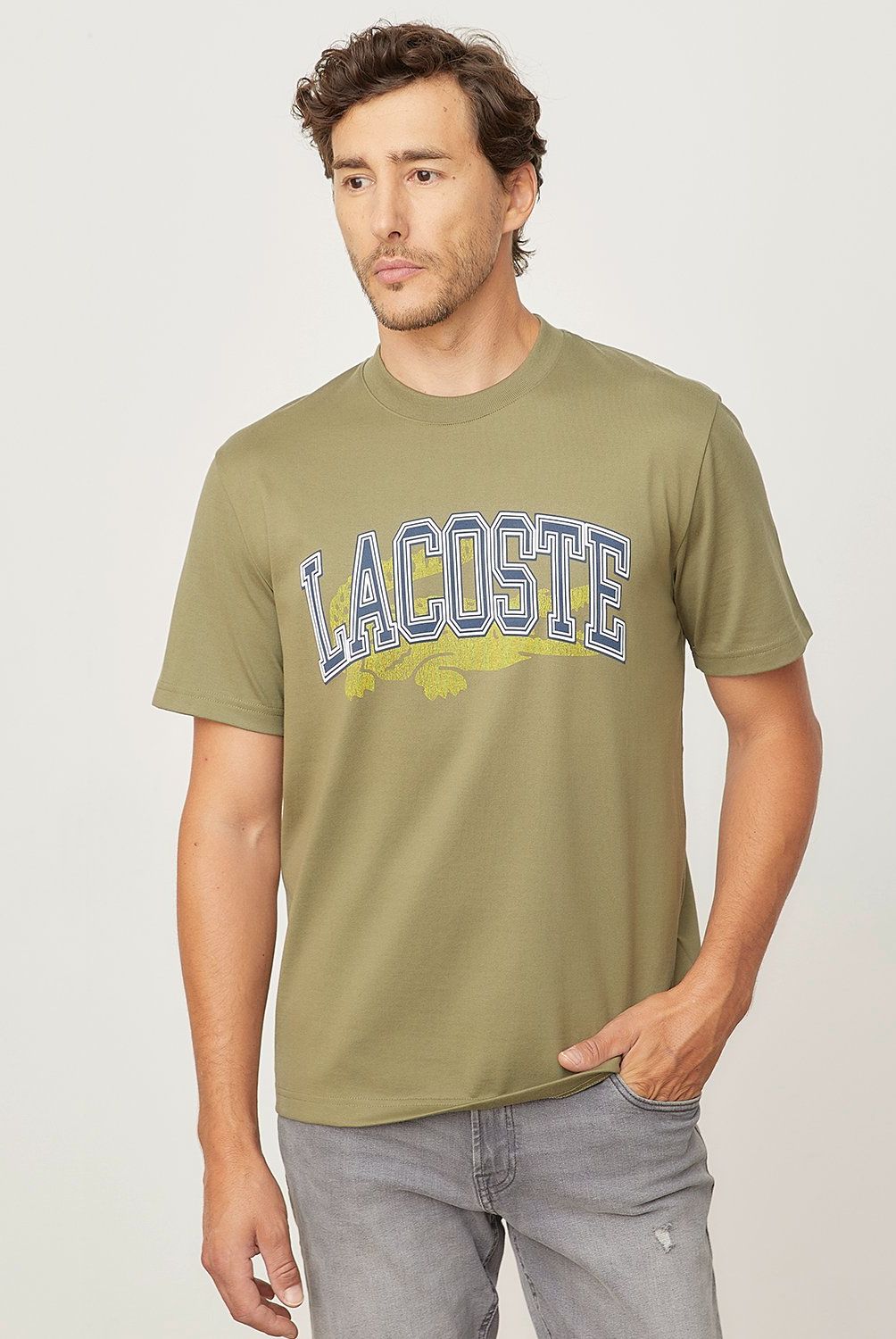 LACOSTE - Polera Manga Corta Algodón Relaxed Fit Hombre Algodón Lacoste
