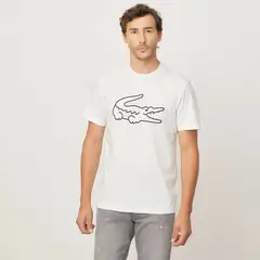 LACOSTE - Polera Manga Corta Print Hombre Algodón