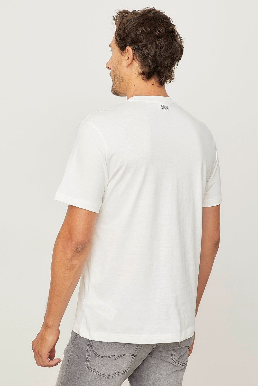 LACOSTE - Polera Manga Corta Print Hombre Algodón Lacoste