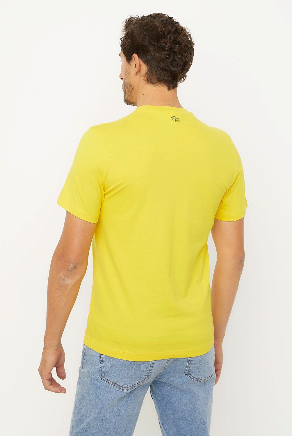 LACOSTE - Polera Manga Corta Print Hombre Algodón Lacoste