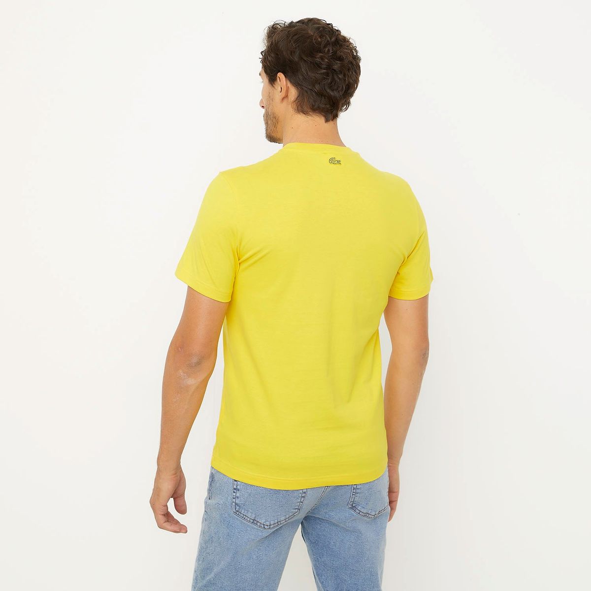 LACOSTE - Polera Manga Corta Print Hombre Algodón Lacoste