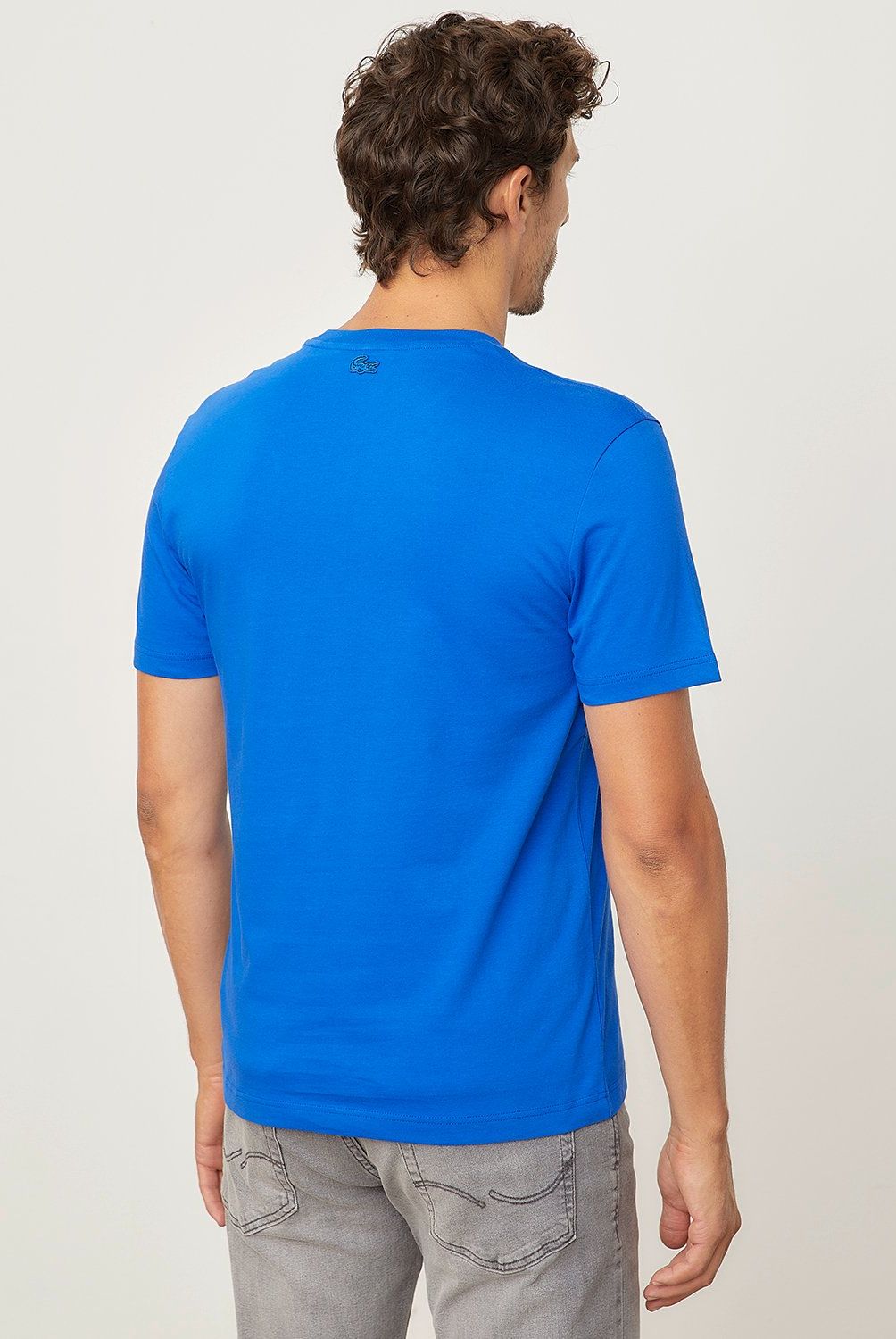 LACOSTE - Polera Manga Corta Print Hombre Algodón Lacoste