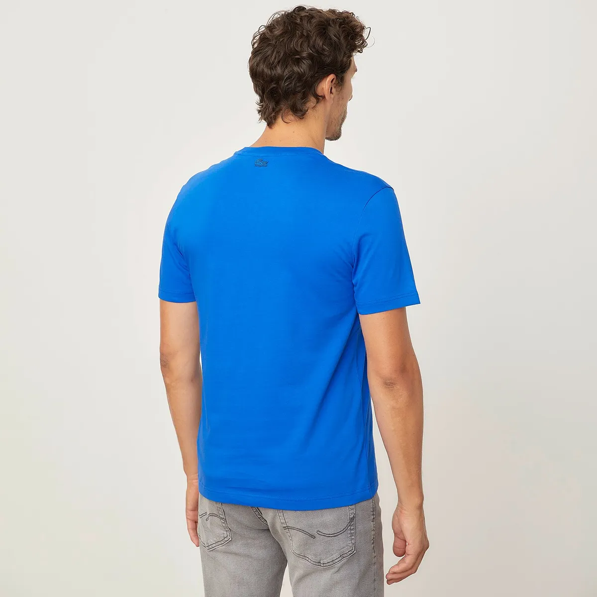 LACOSTE - Polera Manga Corta Print Hombre Algodón Lacoste