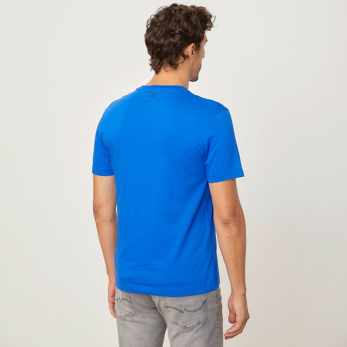 LACOSTE - Polera Manga Corta Print Hombre Algodón Lacoste