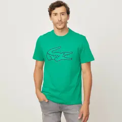 LACOSTE - Polera Manga Corta Print Hombre Algodón