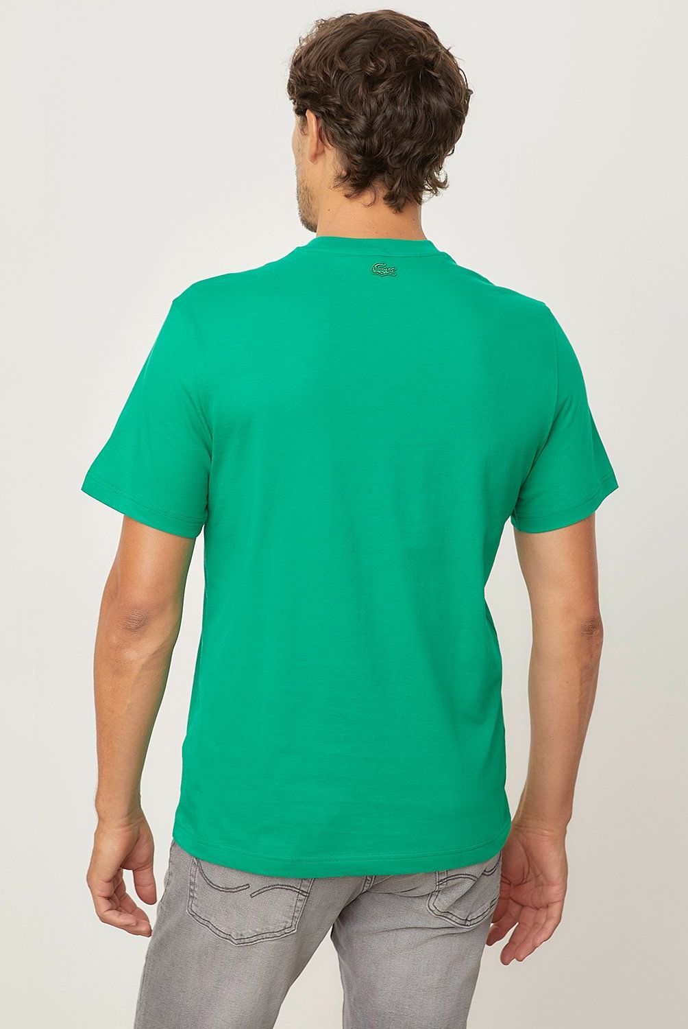 LACOSTE - Polera Manga Corta Print Hombre Algodón Lacoste