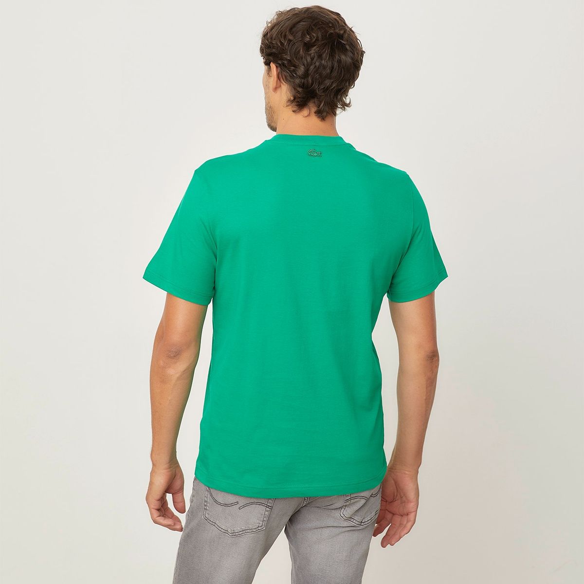 LACOSTE - Polera Manga Corta Print Hombre Algodón Lacoste