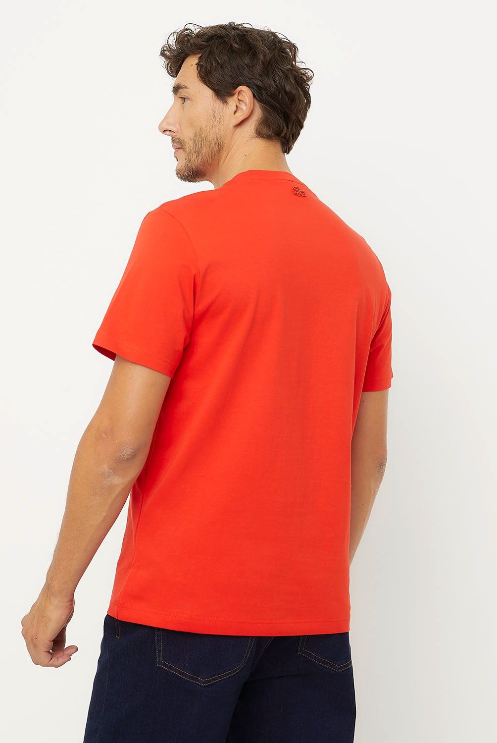 LACOSTE - Polera Manga Corta Print Hombre Algodón Lacoste
