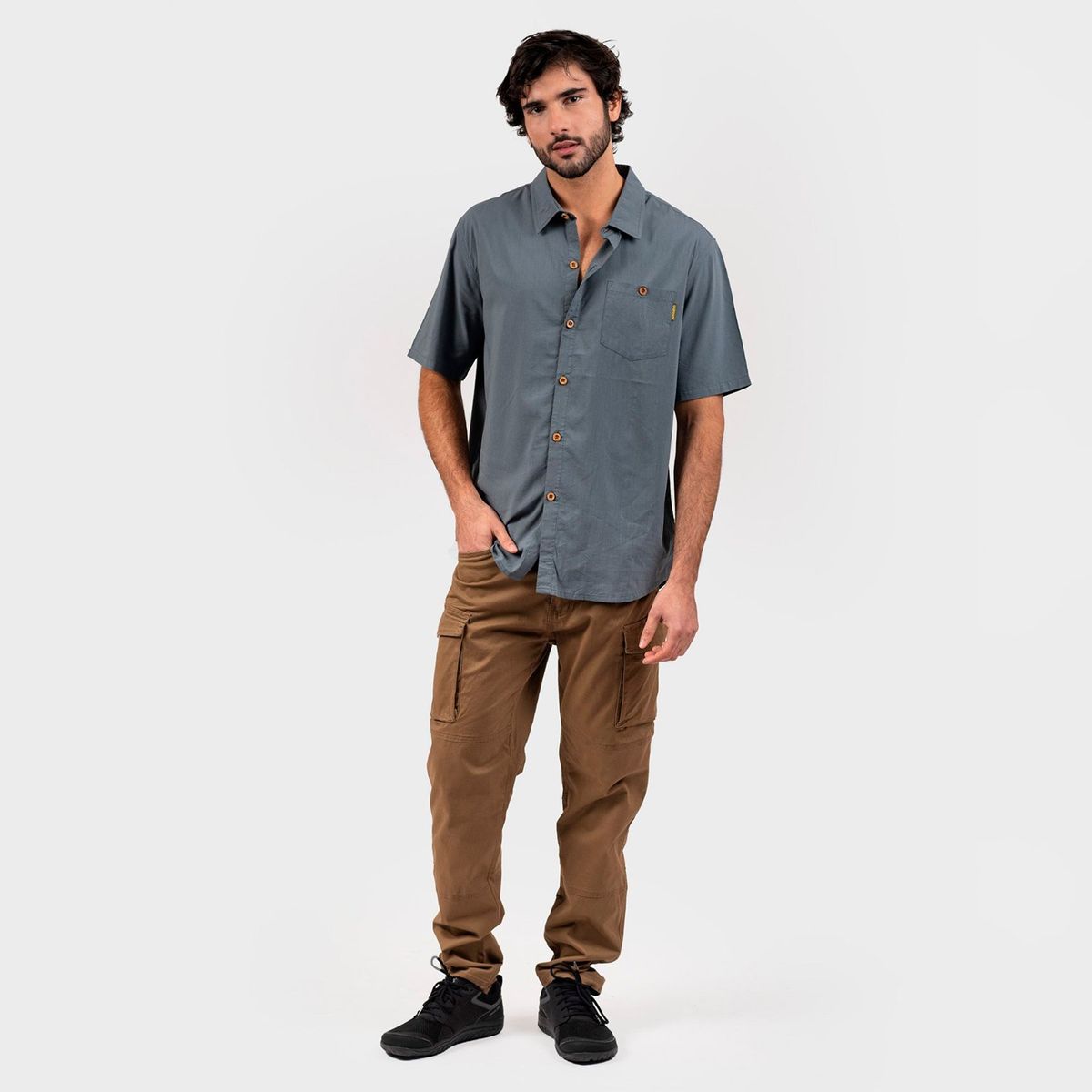 GNOMO - Camisa Casual Manga Corta Habi Hombre Gnomo