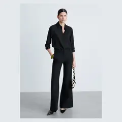 MANGO - Camisa Manga Larga Fluida Mujer
