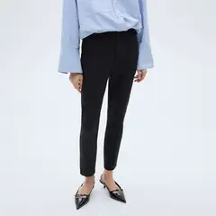 MANGO - Pantalón Recto Algodón Mujer