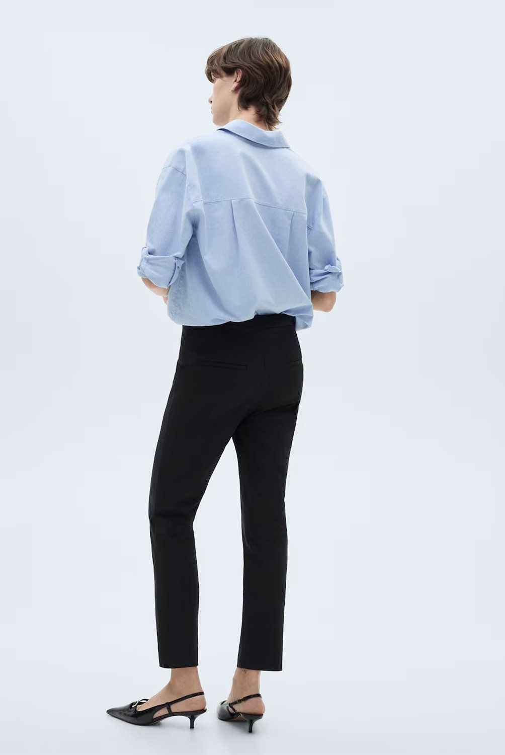 MANGO - Pantalón Recto Algodón Mujer Mango