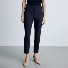 MANGO - Pantalón Recto Algodón Mujer
