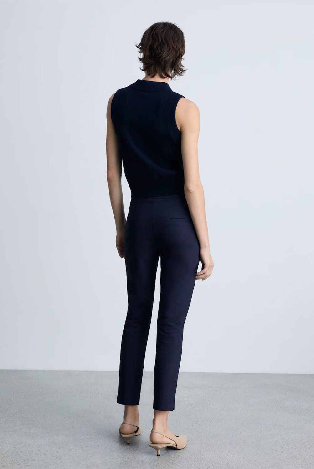 MANGO - Pantalón Recto Algodón Mujer Mango