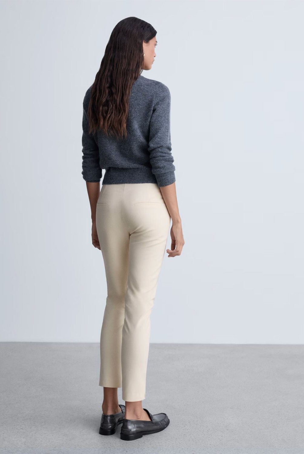 MANGO - Pantalón Recto Algodón Mujer Mango