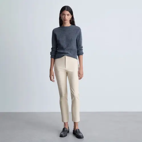 MANGO - Pantalón Recto Algodón Mujer