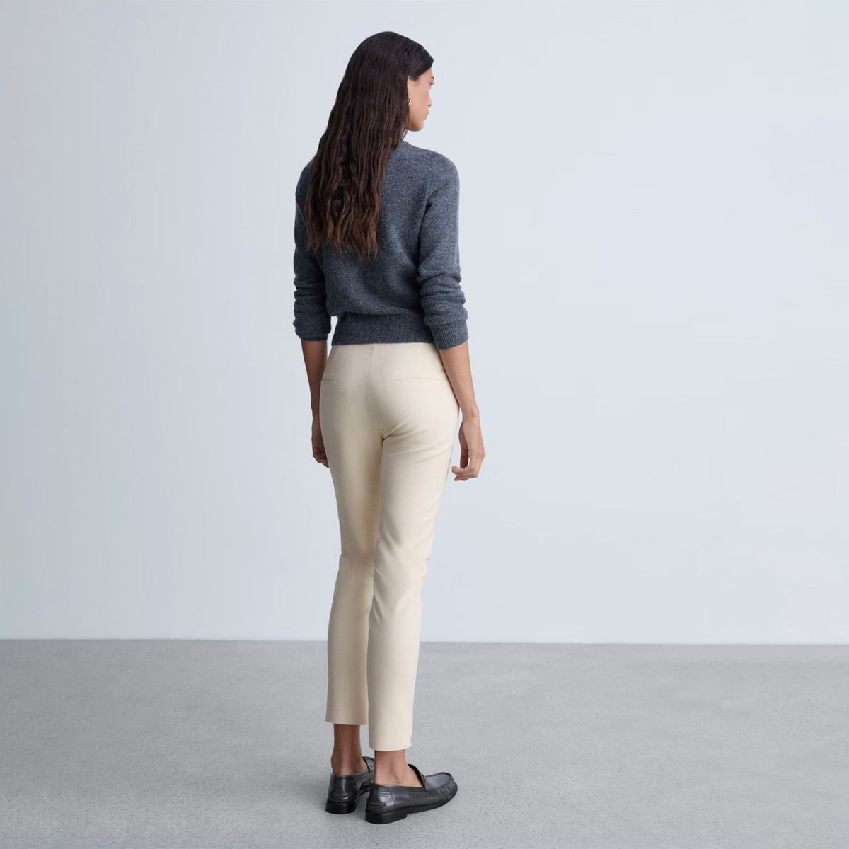 MANGO - Pantalón Recto Algodón Mujer Mango
