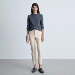 MANGO - Pantalón Recto Algodón Mujer