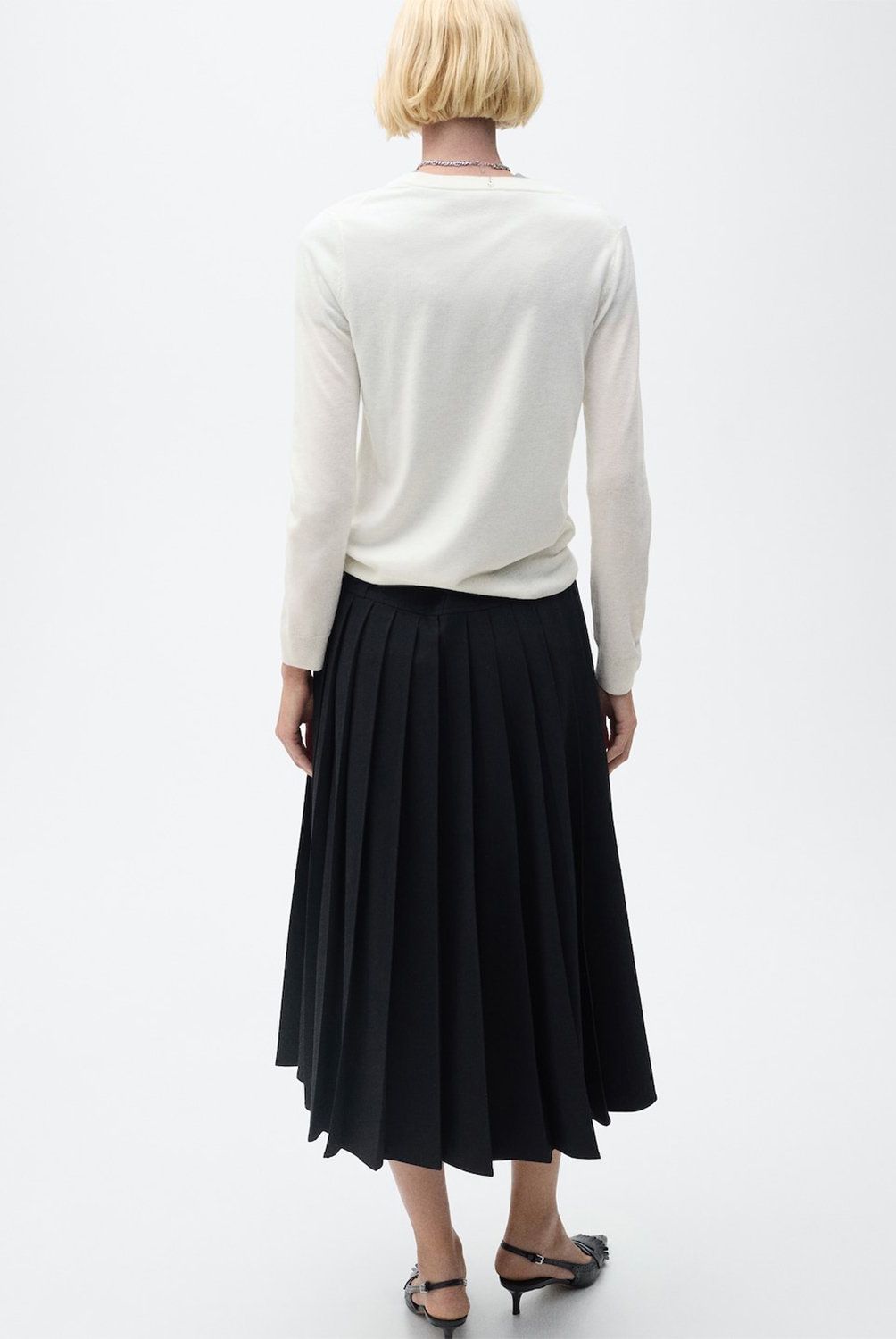 MANGO - Sweater Mezcla Lana Cuello Redondo Mujer Mango