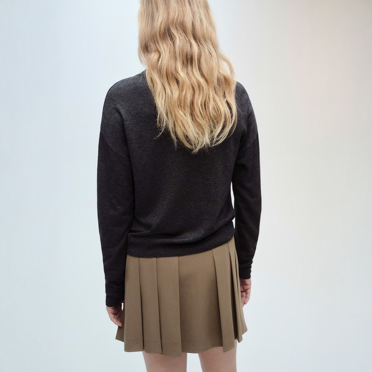 MANGO - Cárdigan Punto Cuello Pico Mujer Mango