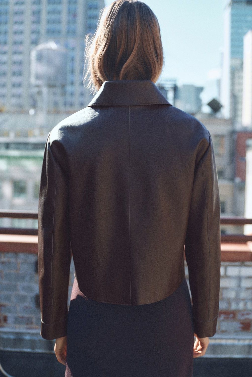 MANGO - Chaqueta Efecto Piel Bolsillos Mujer Mango